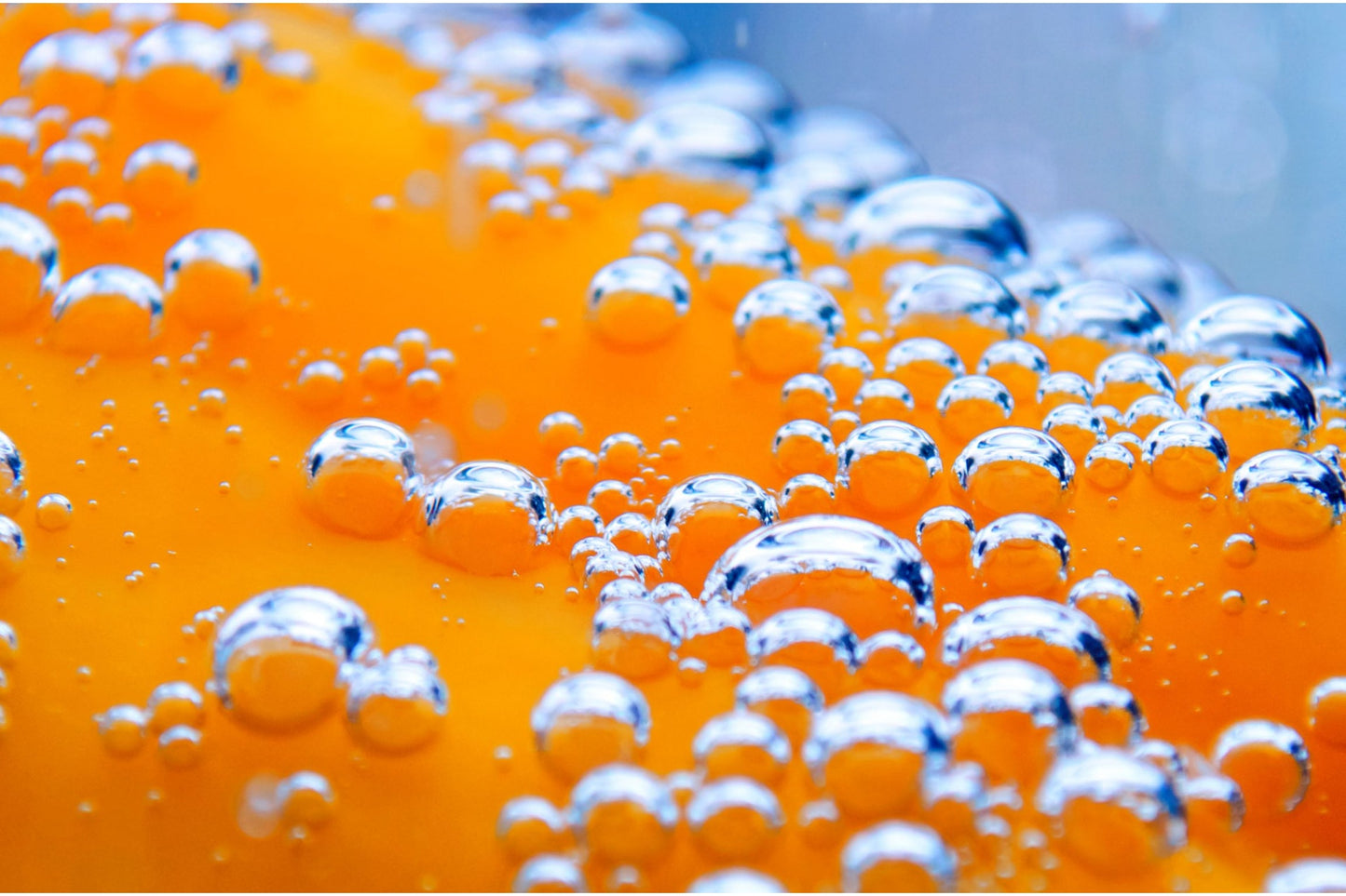 Orange Blue Abstract Bubbles Canvas Art Wall Picture Or Gloss Print