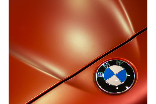 Orange Bmw Badge Car Cars Auto Canvas Art Wall Picture Or Gloss Print