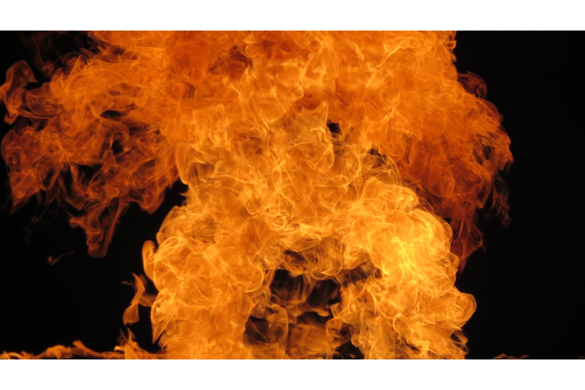 Orange Burning Flames Fire Canvas Art Wall Picture Or Gloss Print