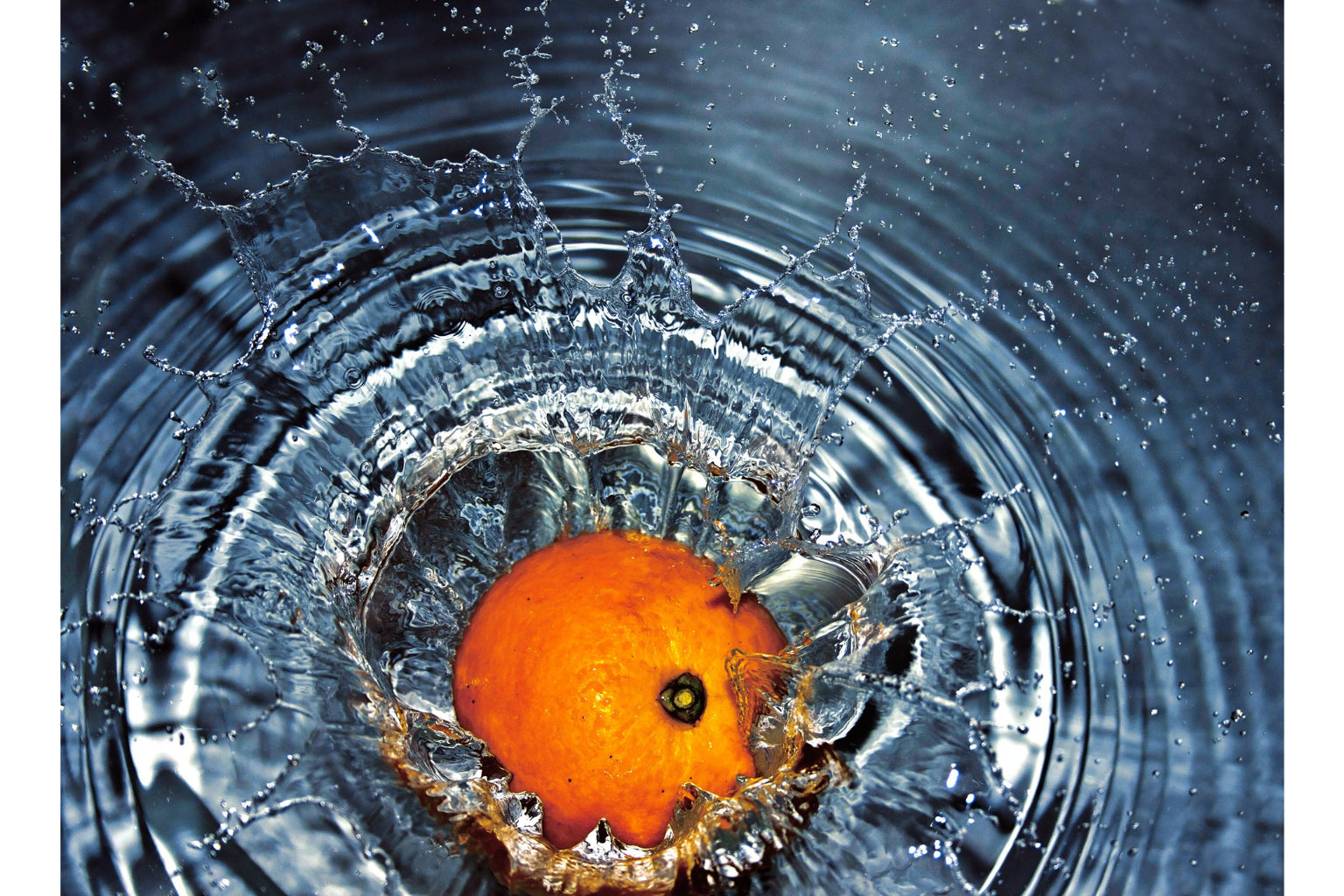 Orange Fruit Water Kitchen Spalsh Food Canvas Art Wall Picture Or Gloss Print