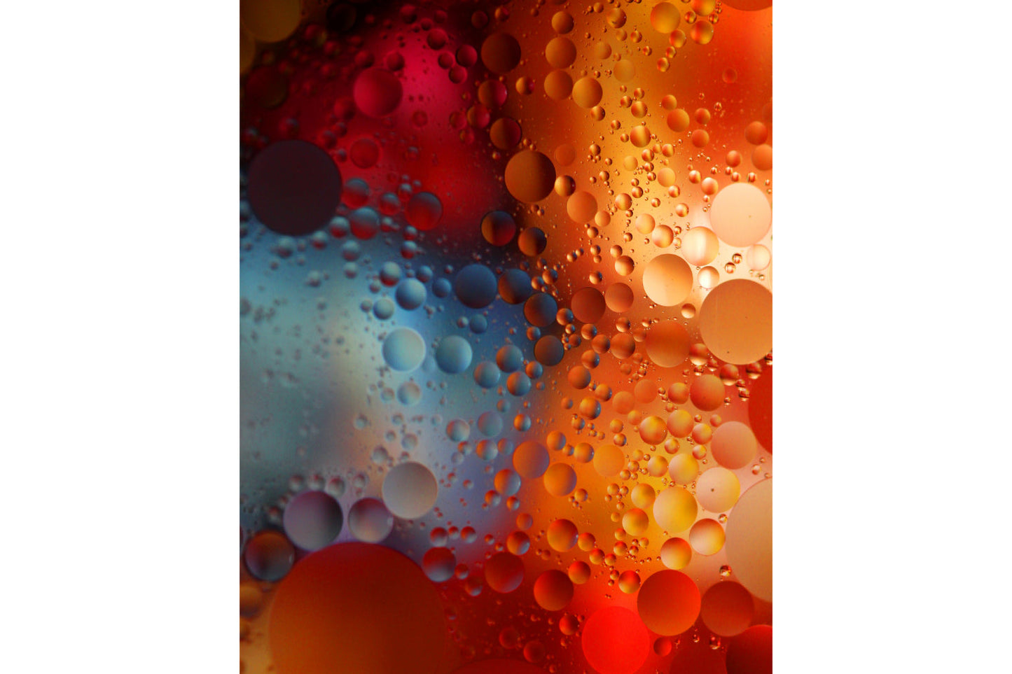 Orange Red Blue Abstract Drops Canvas Art Wall Picture Or Gloss Print