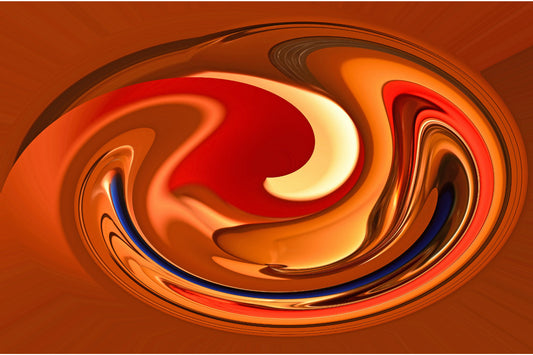 Orange Red Blue Abstract Swirl Canvas Art Wall Picture Or Gloss Print