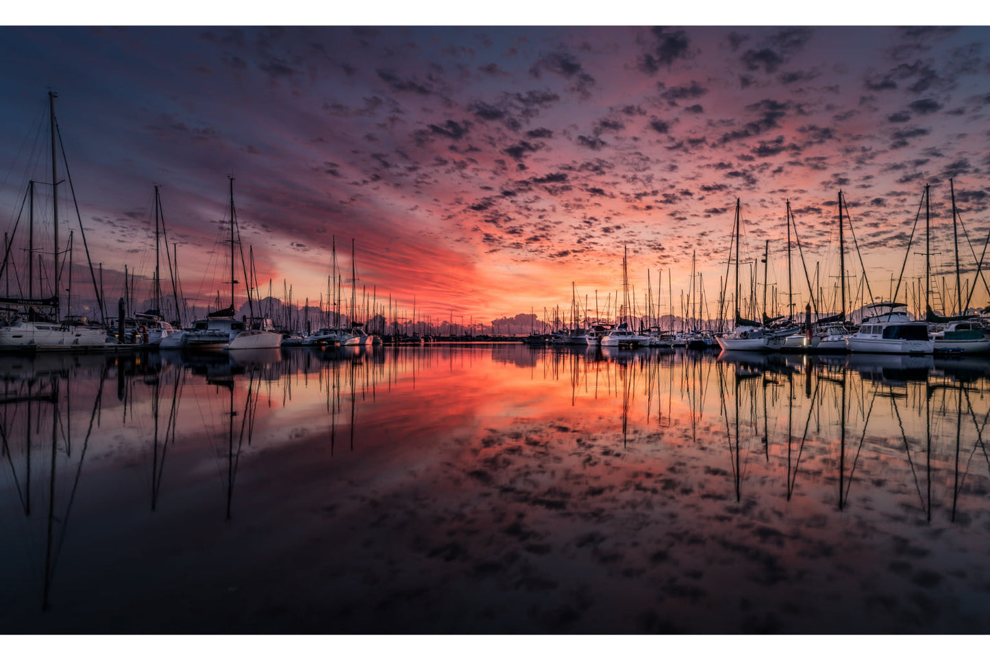 Orange Sunset Sea Harbor Boats Sunrise Canvas Art Wall Picture Or Gloss Print