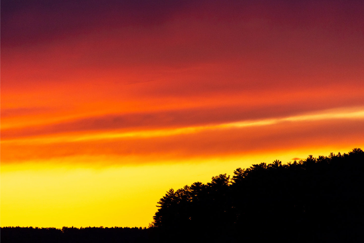 Orange Sunset Sunrise Horizon Landscape Canvas Art Wall Picture Or Gloss Print