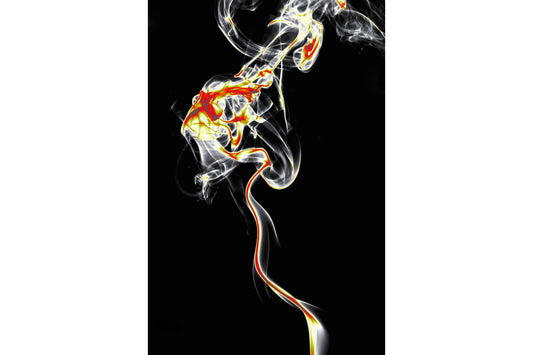 Orange White Black Smoke Abstract Modern Canvas Art Wall Picture Or Gloss Print