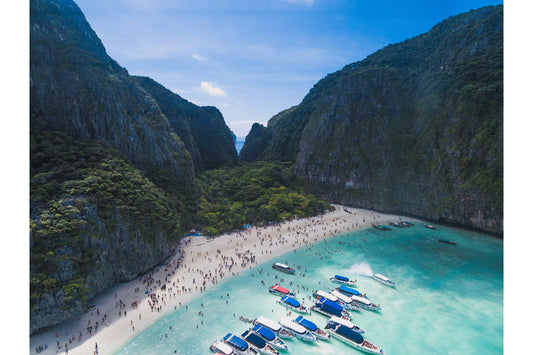 Paradise Beach Turquoise Sea Blue Sky Canvas Art Wall Picture Or Gloss Print