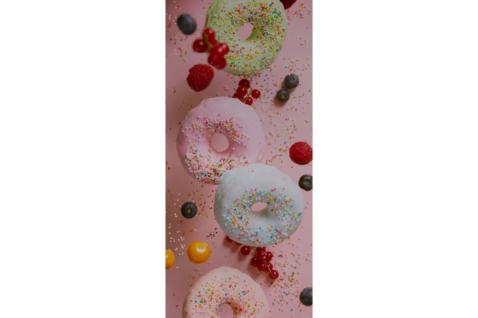 Pink Doughnut Cake Food Kitchen Cafe Canvas Art Wall Picture Or Gloss Print