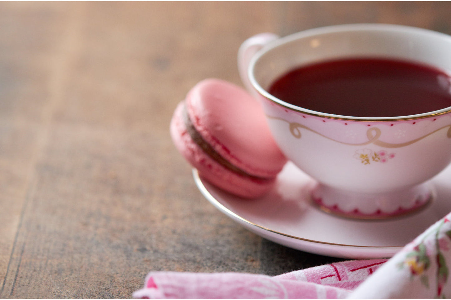 Pink Tea Cup Biscuit Drinks Food Kitchen Canvas Art Wall Picture Or Gloss Print