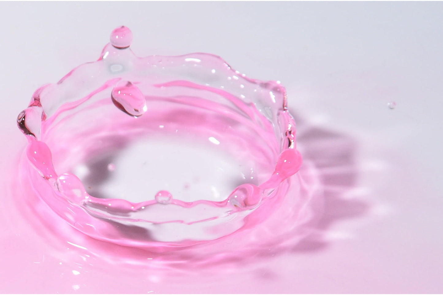 Pink Water Drop Abstract Ripple Canvas Art Wall Picture Or Gloss Print