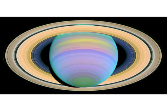 Purple Blue Fantasy Space Planet Saturn Canvas Art Wall Picture Or Gloss Print