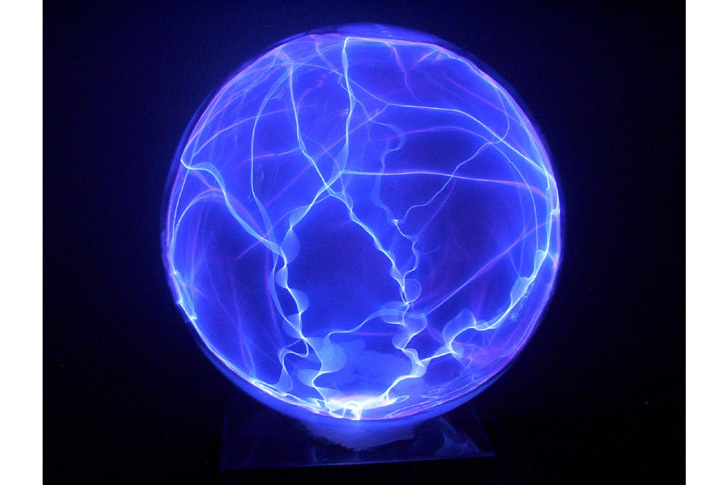 Purple Blue Neon Plasma Globe Canvas Art Wall Picture Or Gloss Print