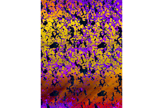 Purple Gold Orange Abstract Modern Canvas Art Wall Picture Or Gloss Print