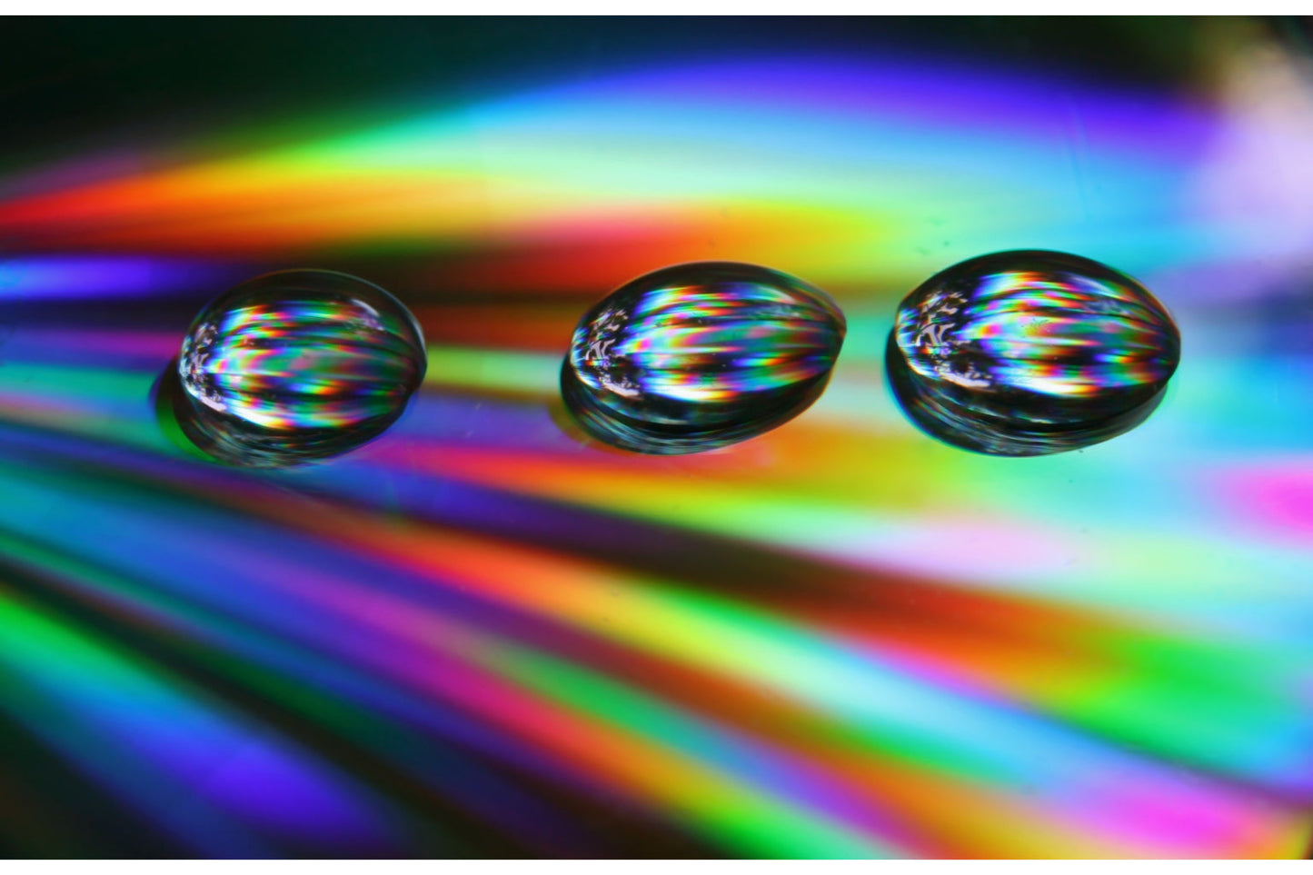 Rainbow Abstract Bubbles Canvas Art Wall Picture Or Gloss Print