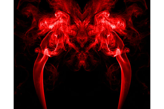 Red Black Abstract Modern Smoke Light Canvas Art Wall Picture Or Gloss Print