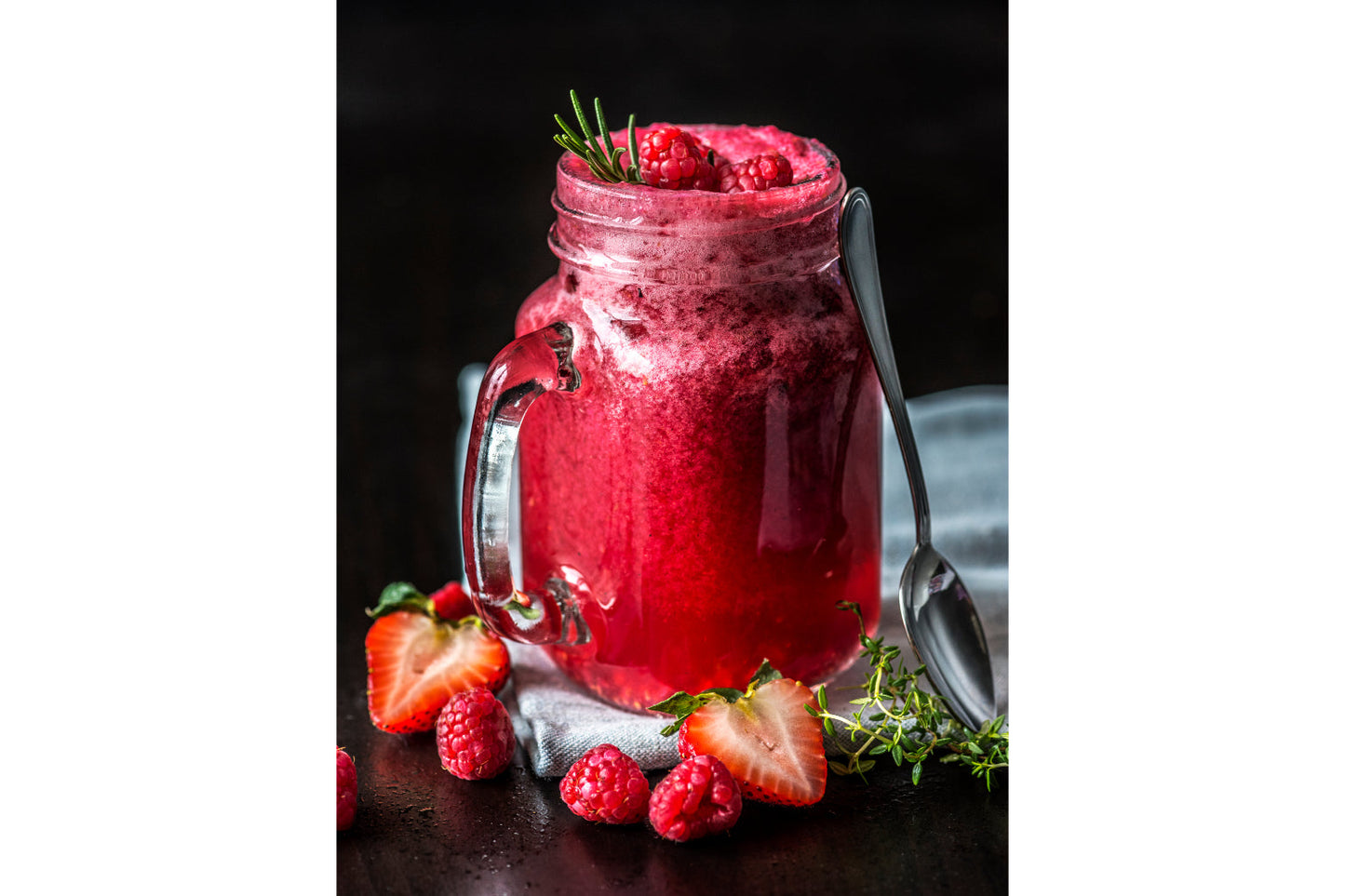 Red Smoothie Drink Food Kitchen Cafe Canvas Art Wall Picture Or Gloss Print