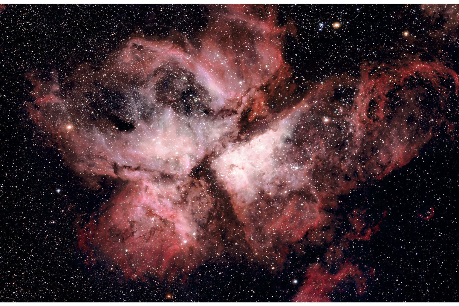 Red Space Star Galaxy Canvas Art Wall Picture Or Gloss Print