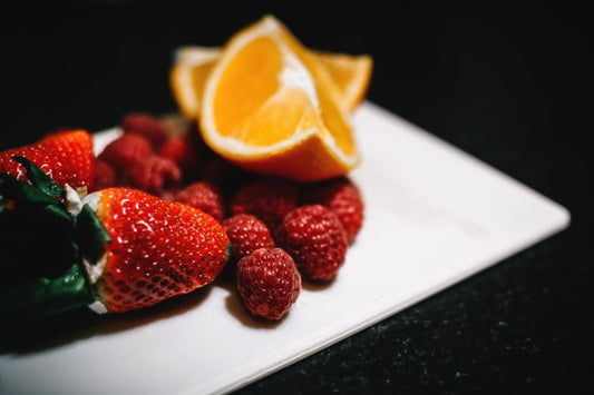 Red Strawberries Orange Kitchen Oranges Canvas Art Wall Picture Or Gloss Print