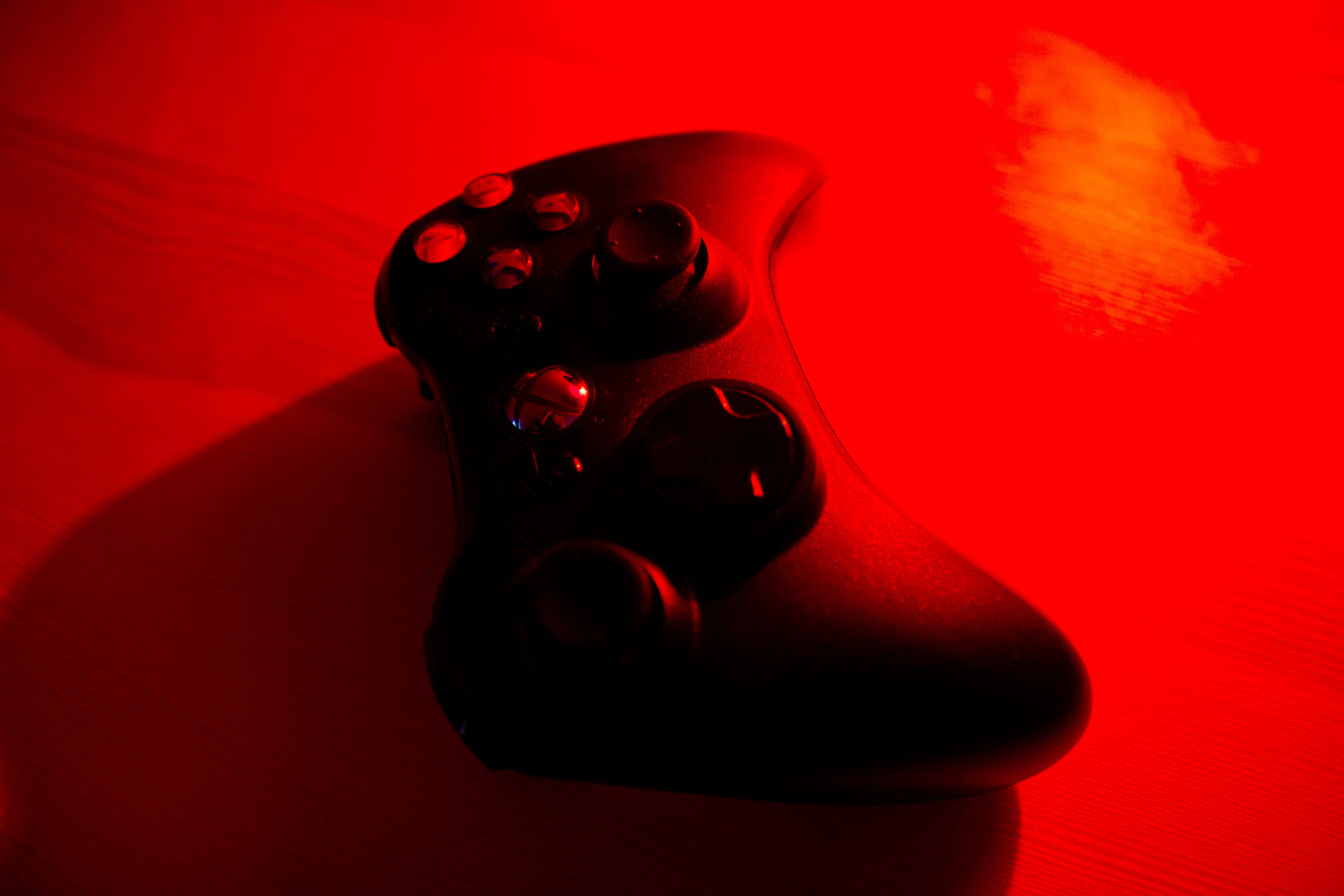 Red Xbox Controller Games Canvas Art Wall Picture Or Gloss Print