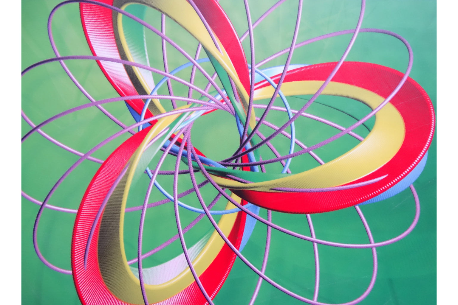 Red Yellow Green Abstract Modern Spiral Canvas Art Wall Picture Or Gloss Print