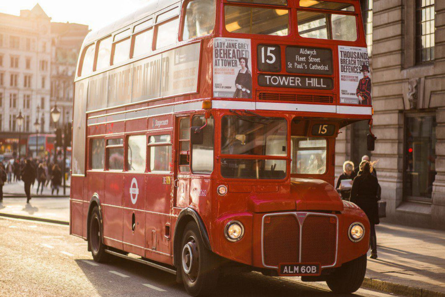 Retro Red Double Decker Routemaster Bus Canvas Art Wall Picture Or Gloss Print