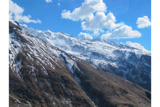 Snowy Mountains Manali Blue Sky Canvas Art Wall Picture Or Gloss Print