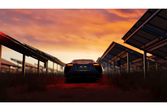 Sports Car Cars Sunset Auto Canvas Art Wall Picture Or Gloss Print