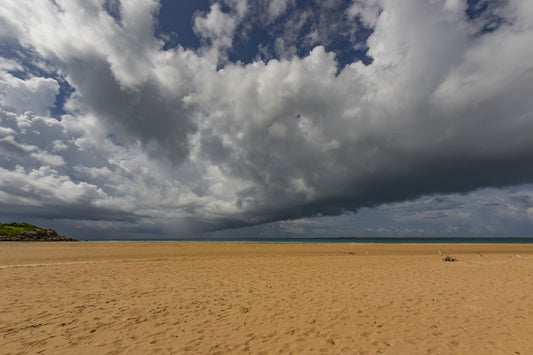 Storm Clouds Beach Landscape Canvas Art Wall Picture Or Gloss Print