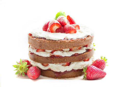 Strawberry Cake Food Kitchen Cafe Tea Room Canvas Art Wall Picture Or Gloss Print