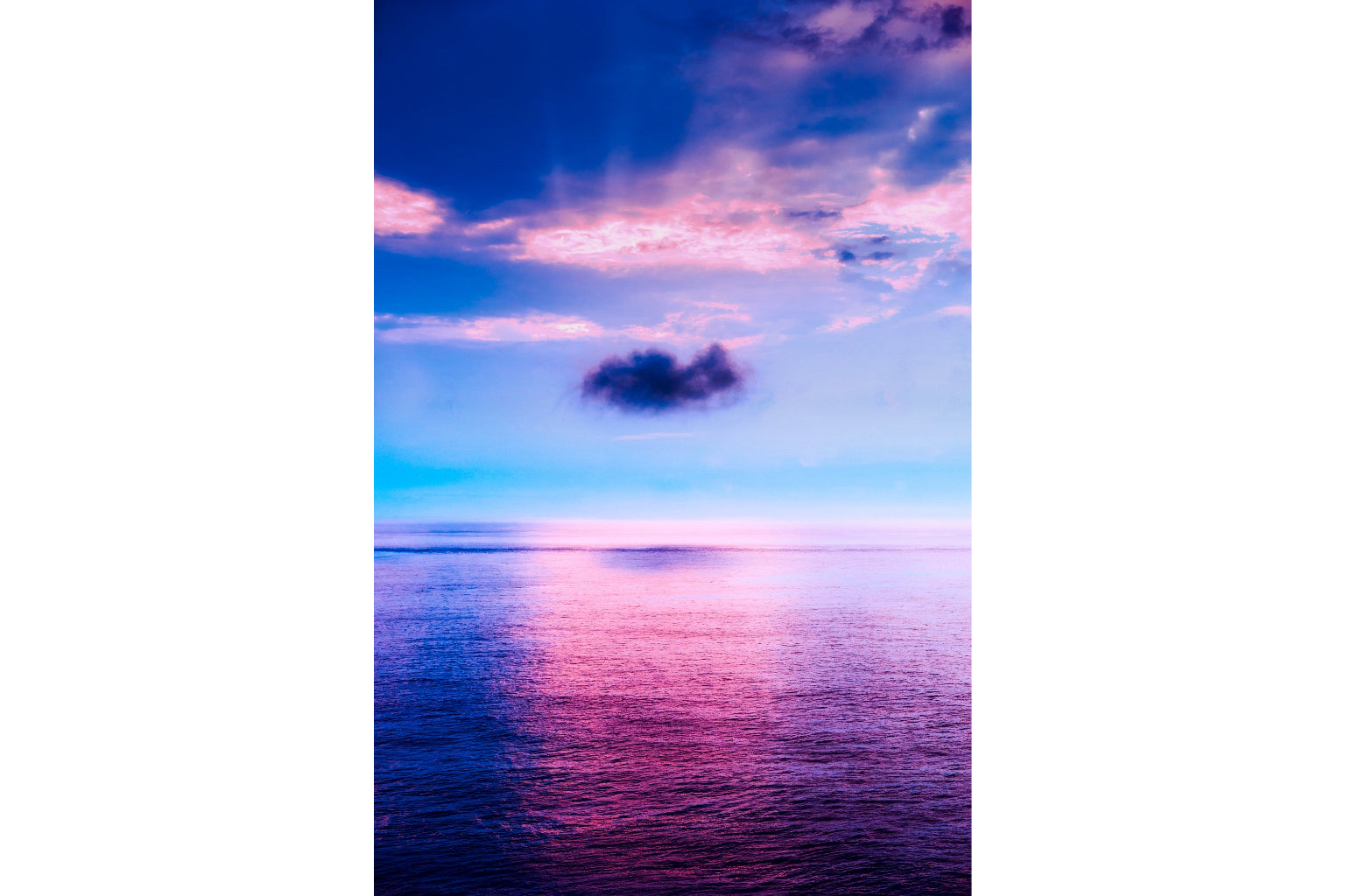 Sunset Sunrise Blue Purple Clouds Sea Canvas Art Wall Picture Or Gloss Print