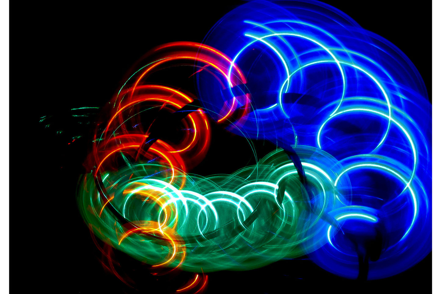 Swirl Light Abstract Blue Green Red Canvas Art Wall Picture Or Gloss Print