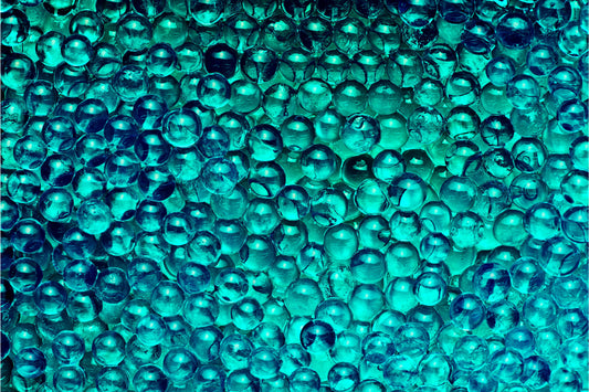 Teal Blue Abstract Balls Canvas Art Wall Picture Or Gloss Print