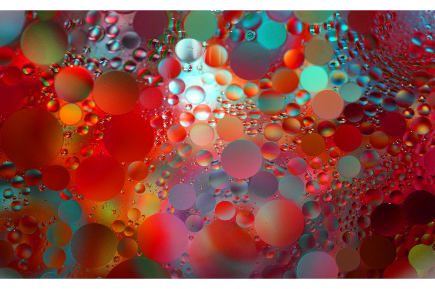 Teal Blue Red Abstract Water Drops Canvas Art Wall Picture Or Gloss Print