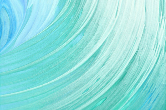 Teal Turquoise Blue Abstract Modern Swirl Canvas Art Wall Picture Or Gloss Print