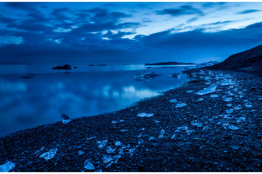 Total Blue Beach Sea Shore Ocean Canvas Art Wall Picture Or Gloss Print