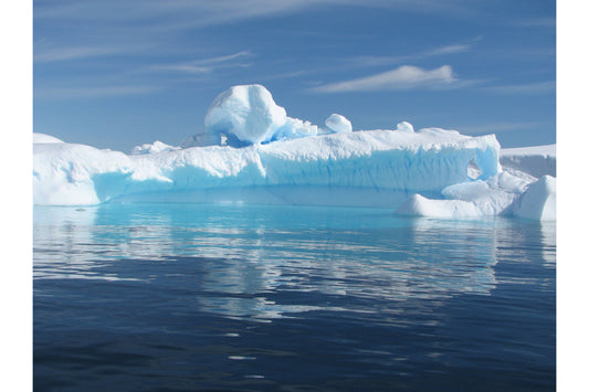 Turquoise Blue Sea Iceberg Ice Snow Canvas Art Wall Picture Or Gloss Print