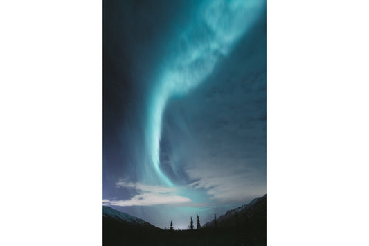 Turquoise Blue Teal Northern Lights Canvas Art Wall Picture Or Gloss Print