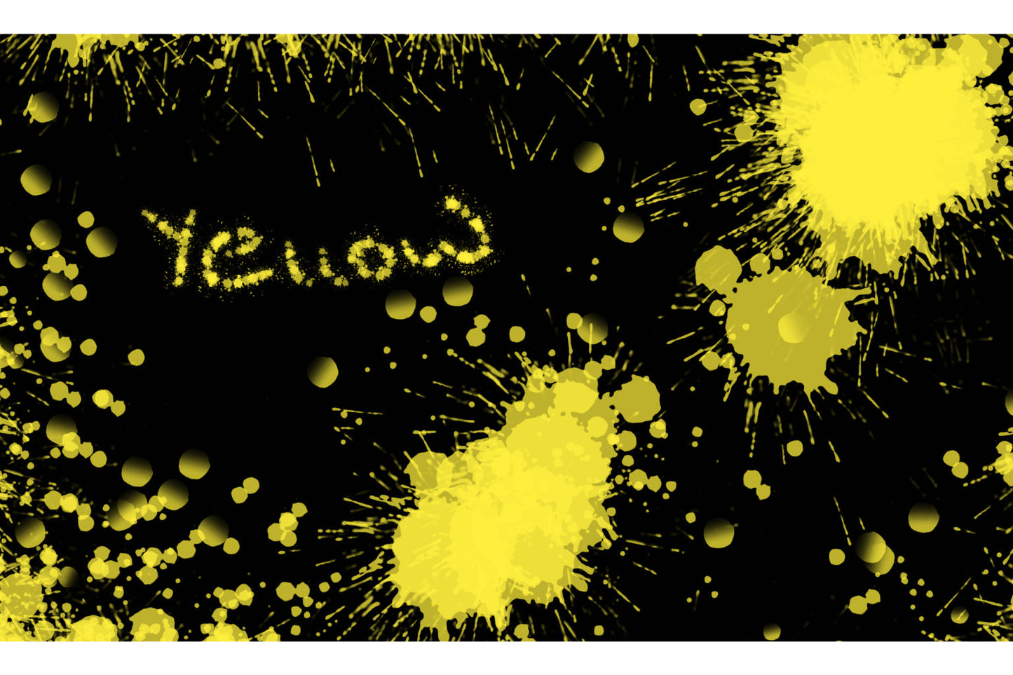 Yellow Black Modern Abstract Splash Canvas Art Wall Picture Or Gloss Print