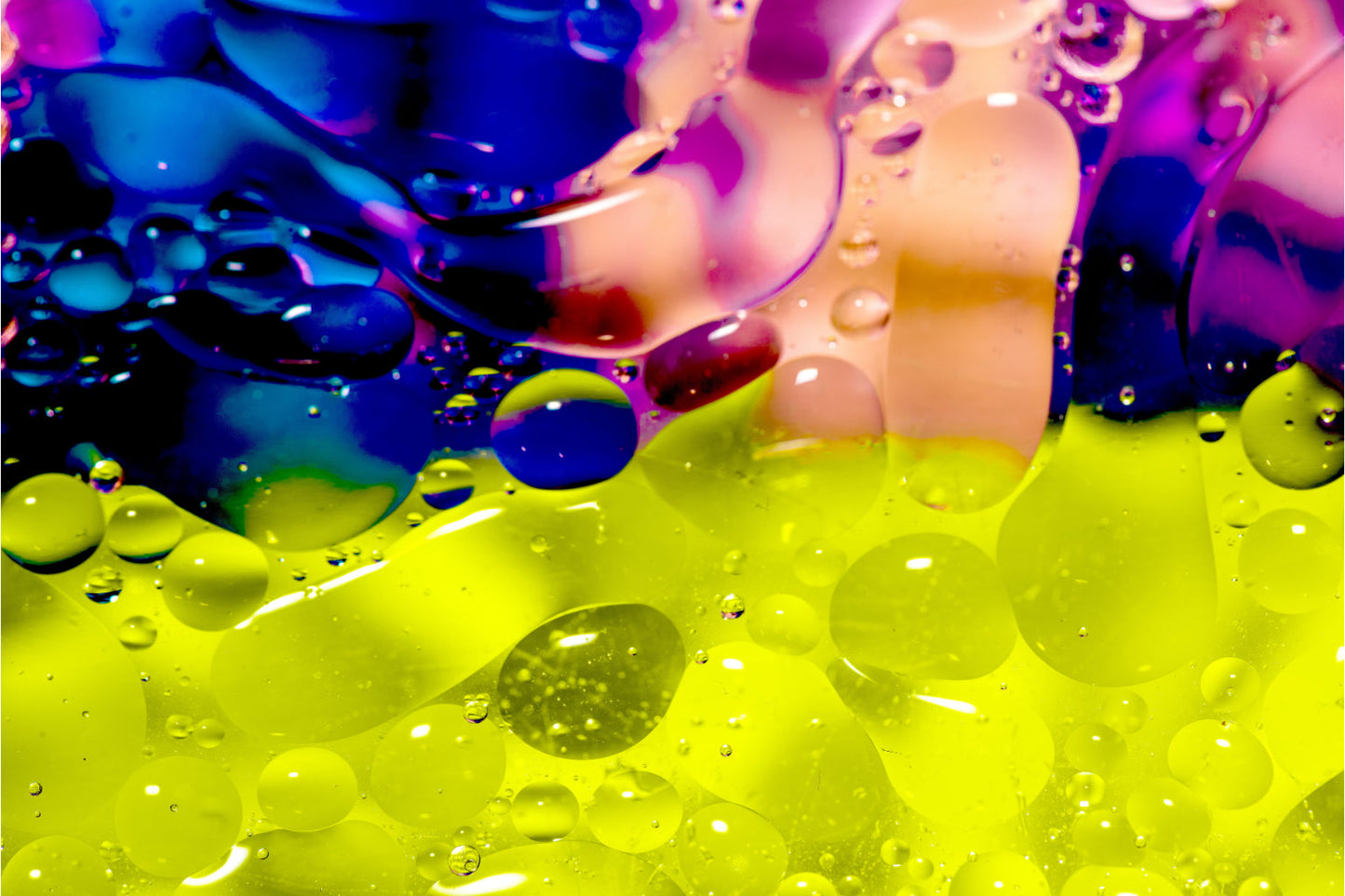 Yellow Purple Blue Abstract Modern Water Drops Canvas Art Wall Picture Or Gloss Print