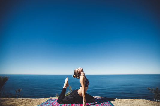 Yoga Pose On Beach Exercise Sport Canvas Art Wall Picture Or Gloss Print